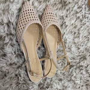 Jessica Simpson Beige Woven Flats